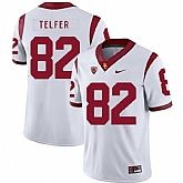 USC Trojans 82 Randall Telfer White College Football Jersey Dzhi,baseball caps,new era cap wholesale,wholesale hats